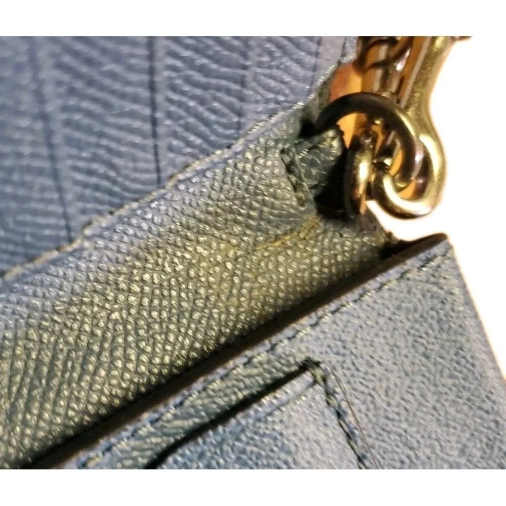 Coach Star Clutch Wallet Wristlet Blue - Picture 5 of 11